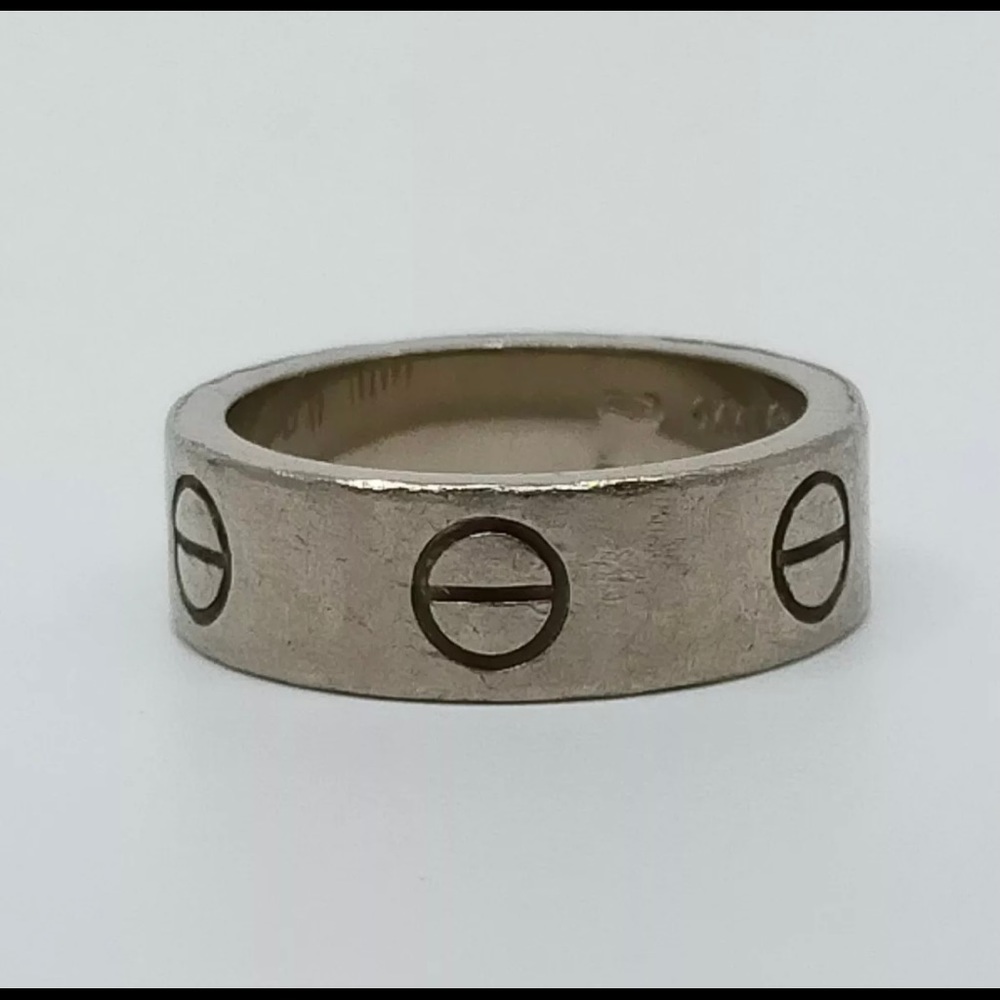 Cartier thick love band ring 18k white gold - Picture 3 of 15